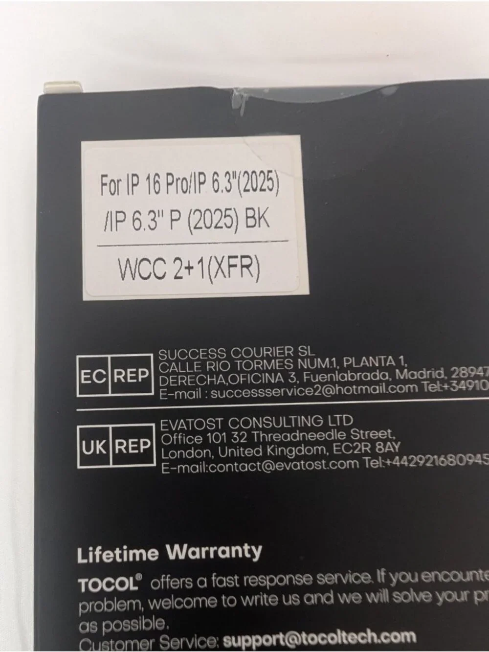 TOCOL for iPhone 16 Pro 2 Pack Screen Protectors 6.3